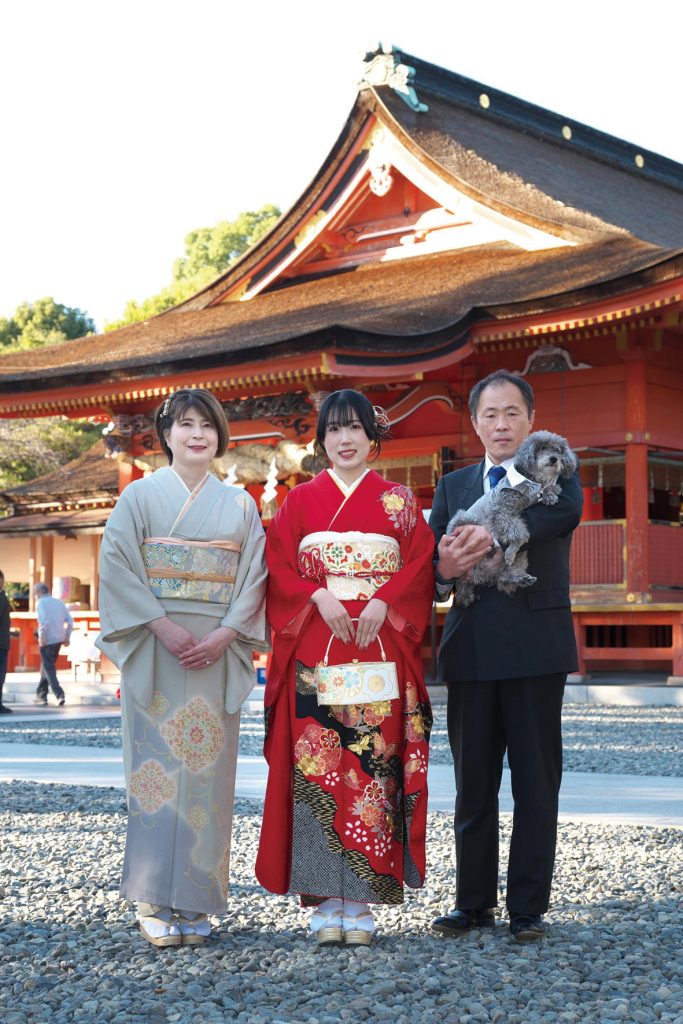 「私の振袖を着てくれて ありがとう」とお母様